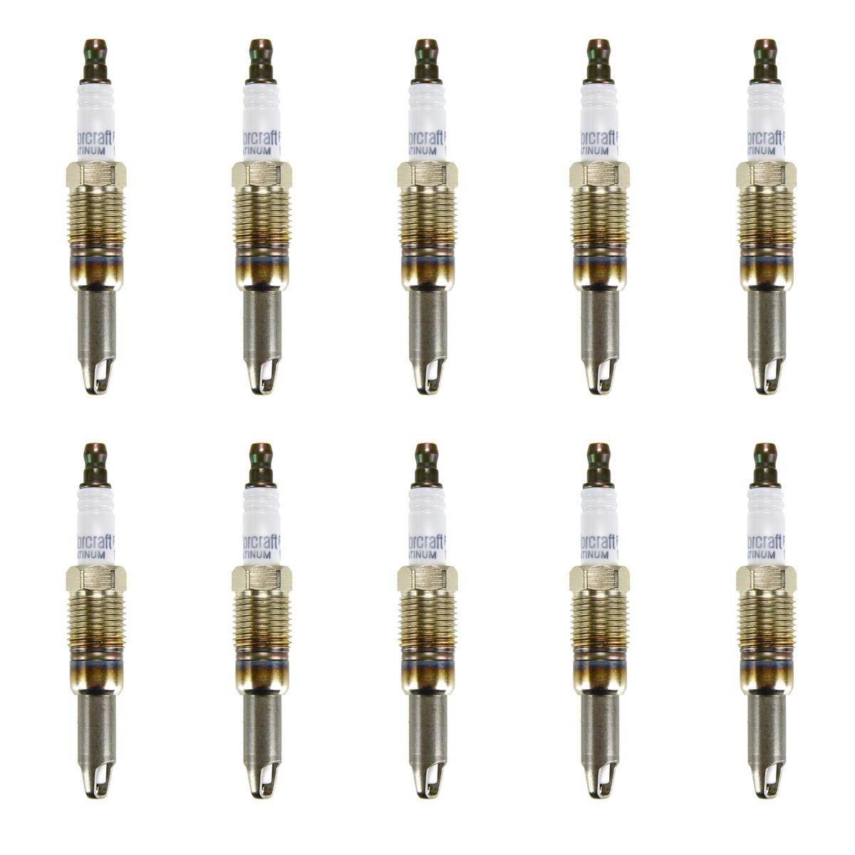 OEM NEW Motorcraft 10 Spark Plugs SP515 Ford 6.8L 3V- Ford Updated