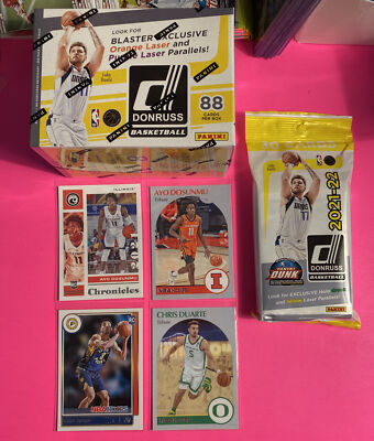   2022 NBA Donruss Blaster + Cello + Ayo Dosunmu Chris Duarte Rookie Card Lot