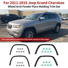 6 PCS Wheel Arch Fender Flare Molding Trim Set For 2011-2016 Jeep Grand Cherokee