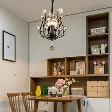 Mini Crystal Ceiling Light Chandelier E12 Pendant Hanging Lamp Fixture Kitchen