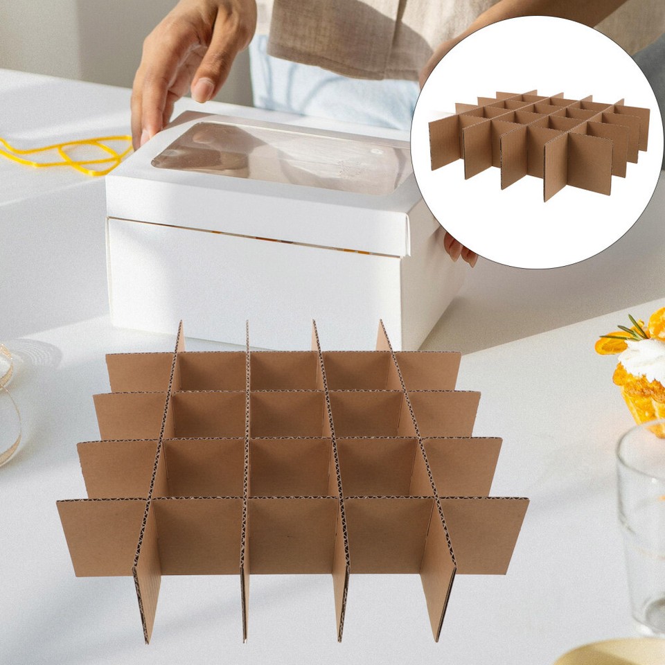 4 Pack Carton Partitions Corrugated Cardboard Cell Dividers Wine Glassware eBay