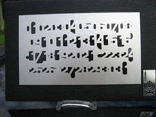 Numbers in metal stencil  sculpture on face  wall hanging israel  memorah badge