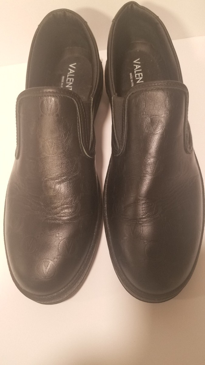 Valentino by Mario Valentino Timoteo Logo Leather Slip On  display picture 1