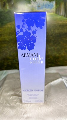 GIORGIO ARMANI CODE SHEER POUR FEMME EDT SEALED 75ML SPRAY