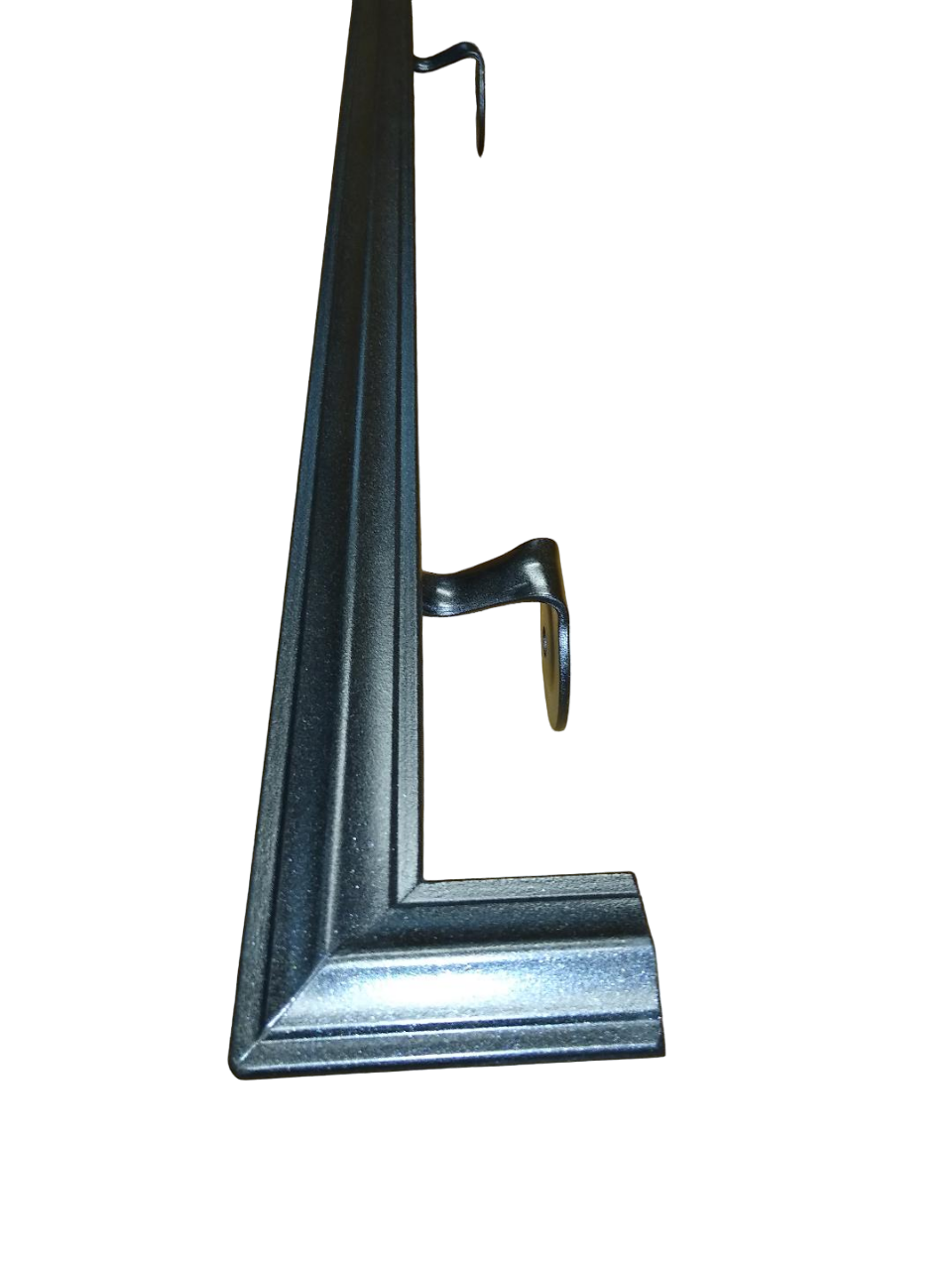 Kenosha Iron 10-Foot Wrought Iron Handrail – Code Compliant, 2-Piece Construction, Black