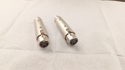 2x (Paar) 3 Pin Buchse XLR auf Stecker Phono Audio Adapter / Konverter Stecker - NEU