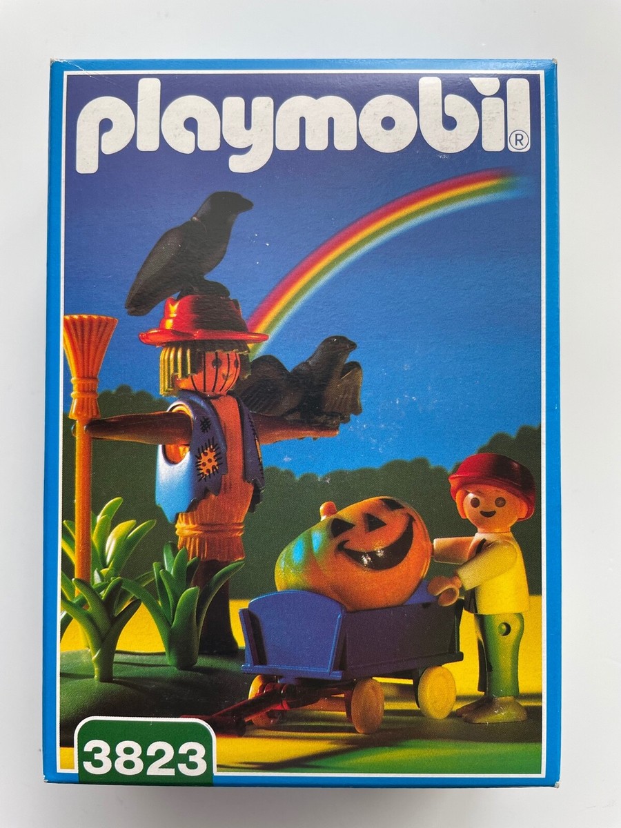 Playmobil ハロウィンフィギュアセット 3823 3027 Playmobil 3823 Scarecrow Play Set 1996 Made in Malta NIB