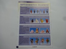 Arkusz reklamowy / seria UE 1997 - metalowa figurka, zwierzęta, Egipcjanie