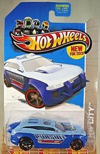 2013 Hot Wheels #20 HW City-HW Rescue HW PURSUIT Blue Variant w/Black OH5 Spokes