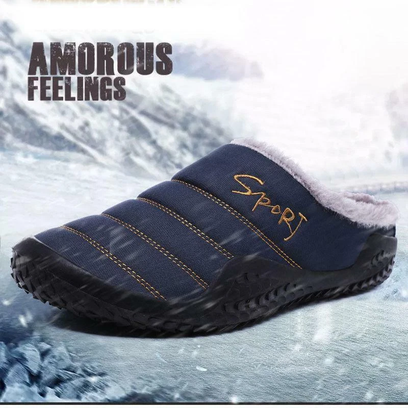 Mens Winter Warm antiskid Slippers Thicken Flats Casual Outdoor Bedroom Shoes - Image 2 of 4