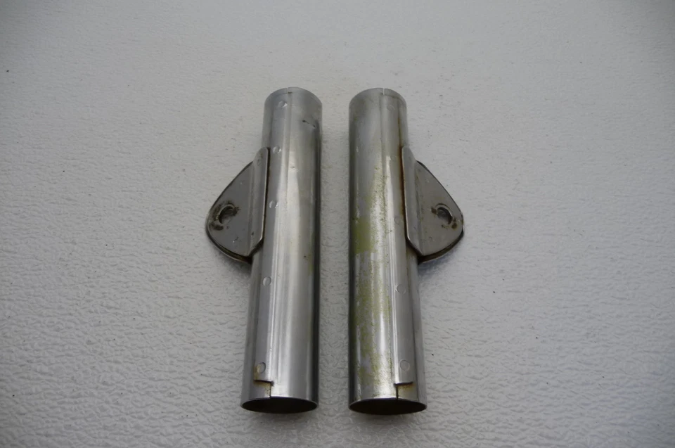 Soportes/orejas de faros cromados (A) para Suzuki TS90 TS 90 #6097 Foto 3 de 3