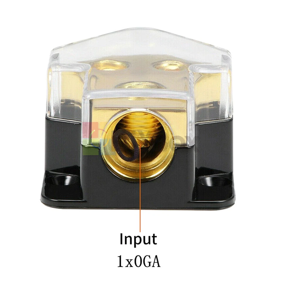 Car Audio Power Amplifier Splitter 1*0GA In 2*4GA Out 2-Way Distribution Block - Image 3 of 4