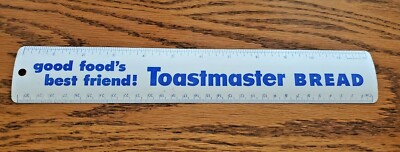 VINTAGE TOASTMASTER BREAD ADVERTIZING METAL12'' RULER  