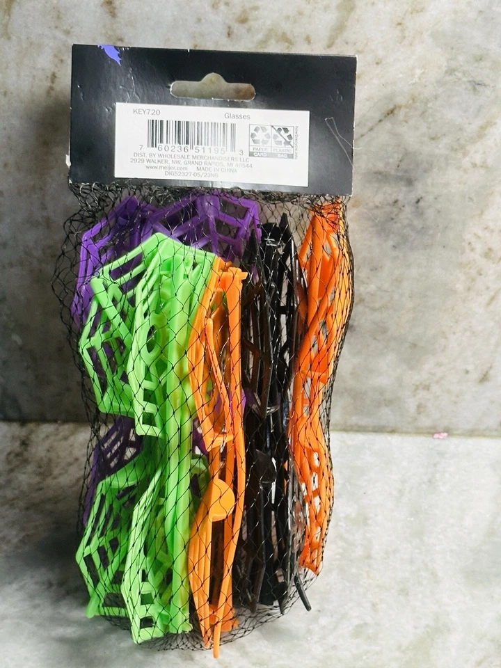 Paquete de 8 vasos araña de Halloween púrpura/verde/negro/naranja plástico 3+ Foto 4 de 4