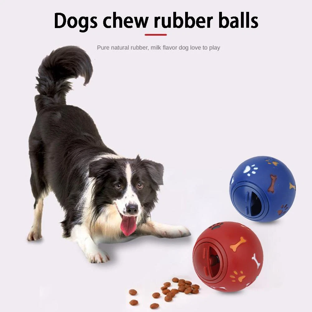 Dogs Chew Rubber Leaky Food Puzzle Balls Dogs Treat Ball Food