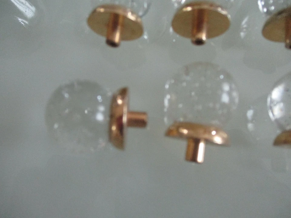 Maçanetas de porta de armário design bola de vidro conjunto correspondente de 6 alças - Imagem 4 de 4