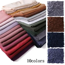 Large Square Satin Scarf Silk Feel Head Neck Wrap Solid Color Scarves Shawls η