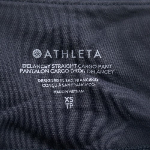 Athleta Womens Delancey Straight Cargo Pants Size XS Black Pull On High Waist - Picture 10 of 14