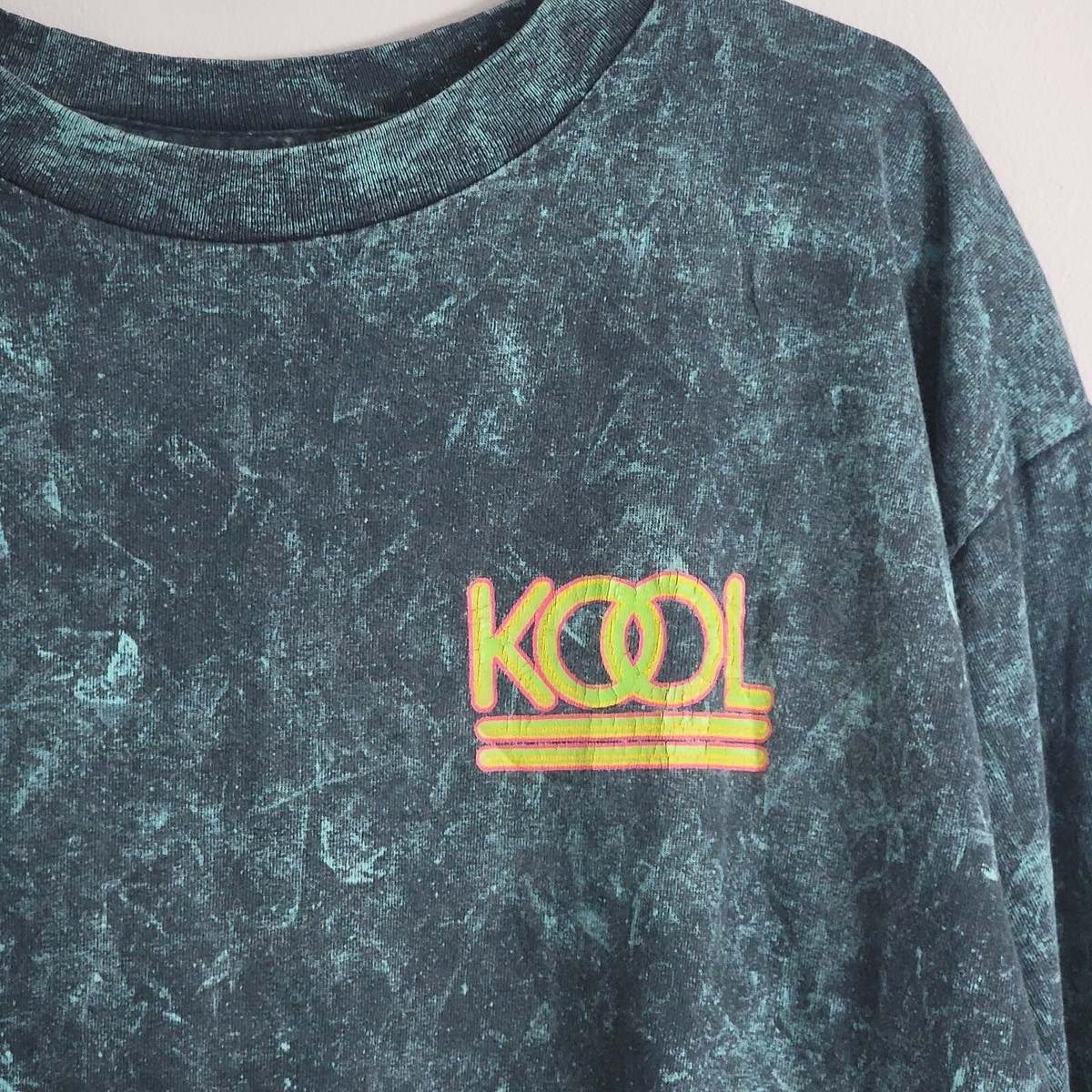 【KOOLOSET】[Brushed] Vintage Pigment Check Over Shirt Men's Oversized Cotton t Shirt Gradient Washed Vintage Tee