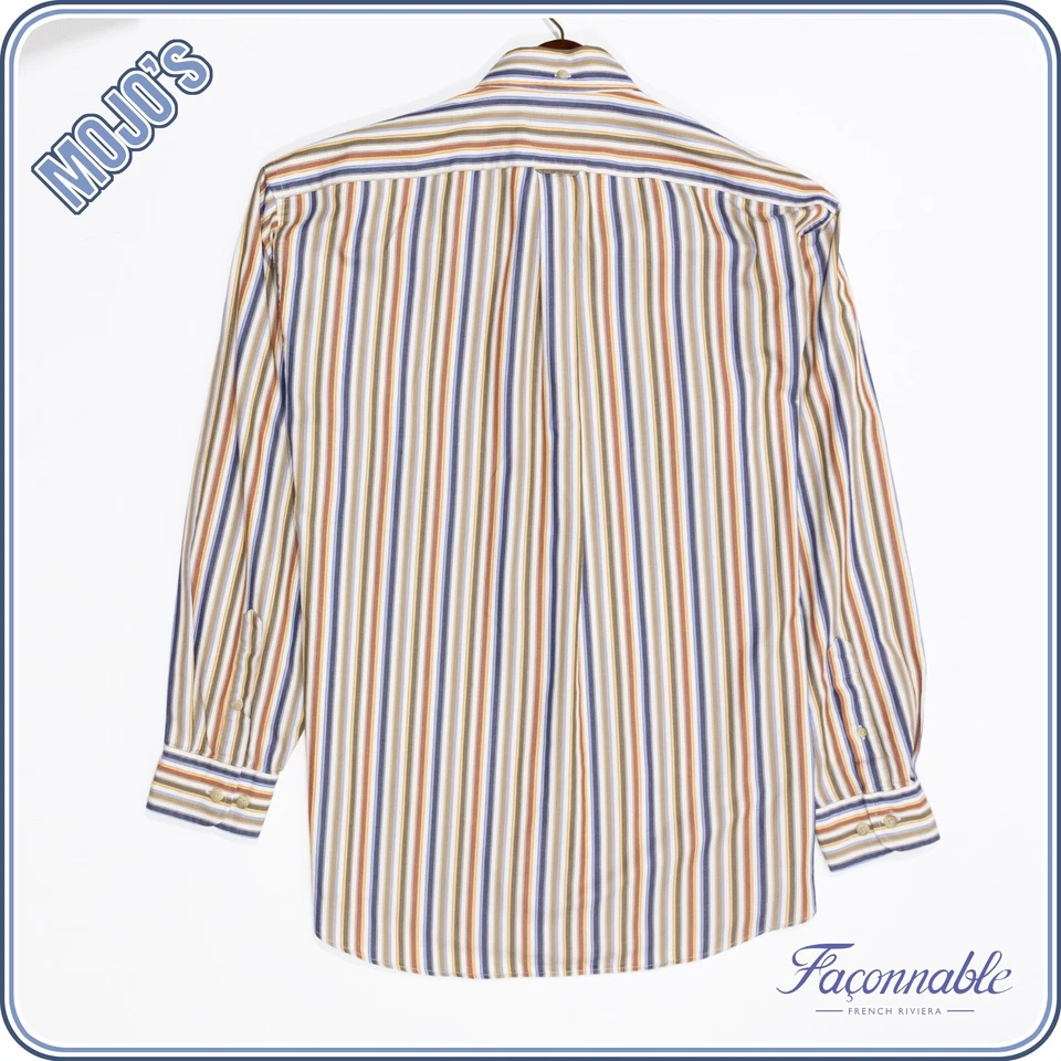 Camisa deportiva Faconnable para hombre M (45") multicolor manga larga azul oliva Foto 2 de 4