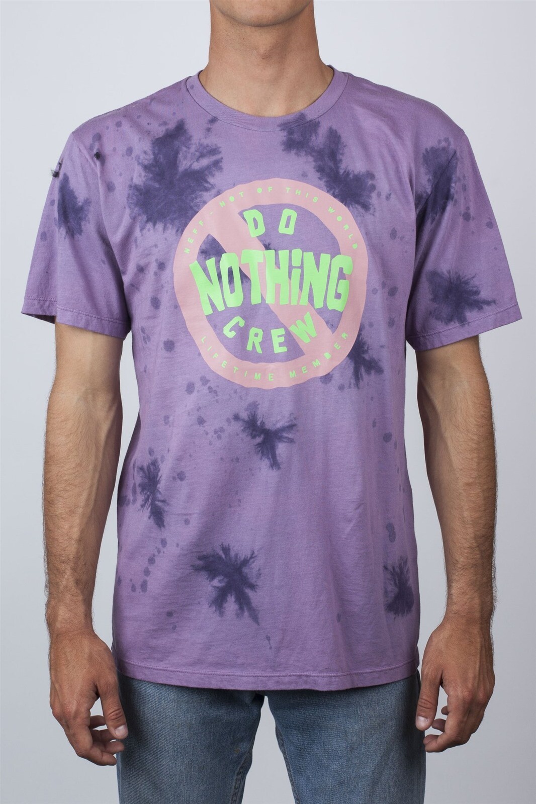 Футболка Neff Do Nothing Wash с коротким рукавом мужская Средний цвет Сиреневый Винтажный фиолетовый 4090₽
