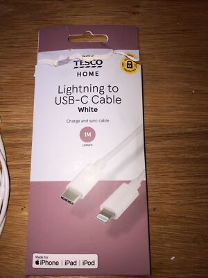 Tesco Apple USB-C to Lightning Cable, 1m Compatible With iPhone