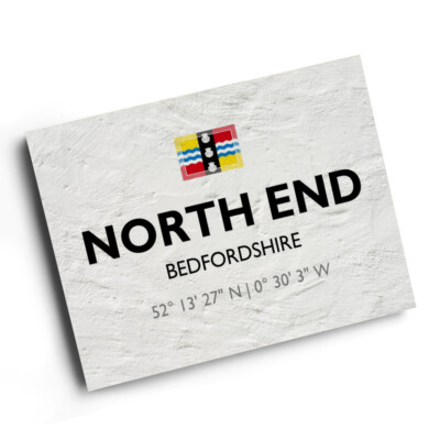 A3 PRINT - North End, Bedfordshire - Lat/Long TL0259