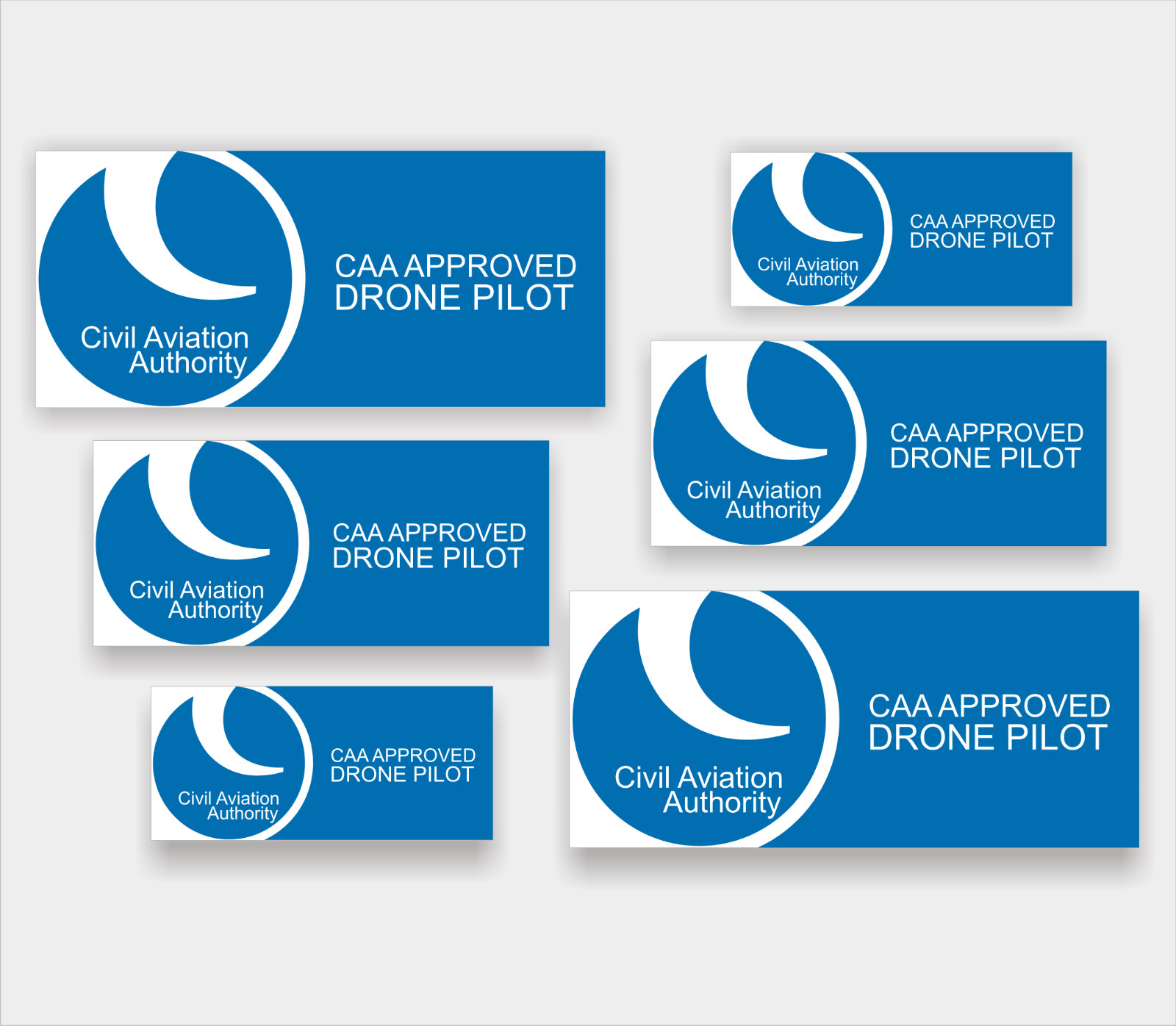 CAA Drone Pilot Operator stickers (6) - drone, High Quality Laminated