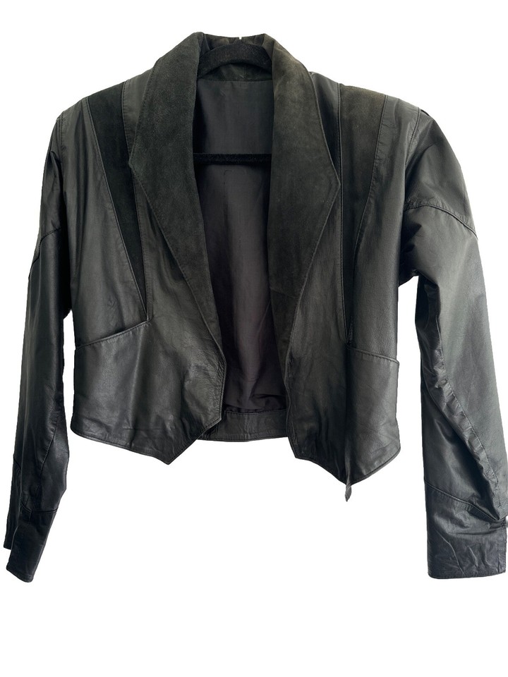 Vintage Short genuine leather jacket