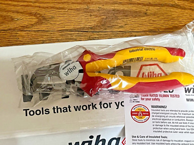 WIHA 1000v Insulated pliers industrial electric 3 Functions in 1 Tool  7'' 32944