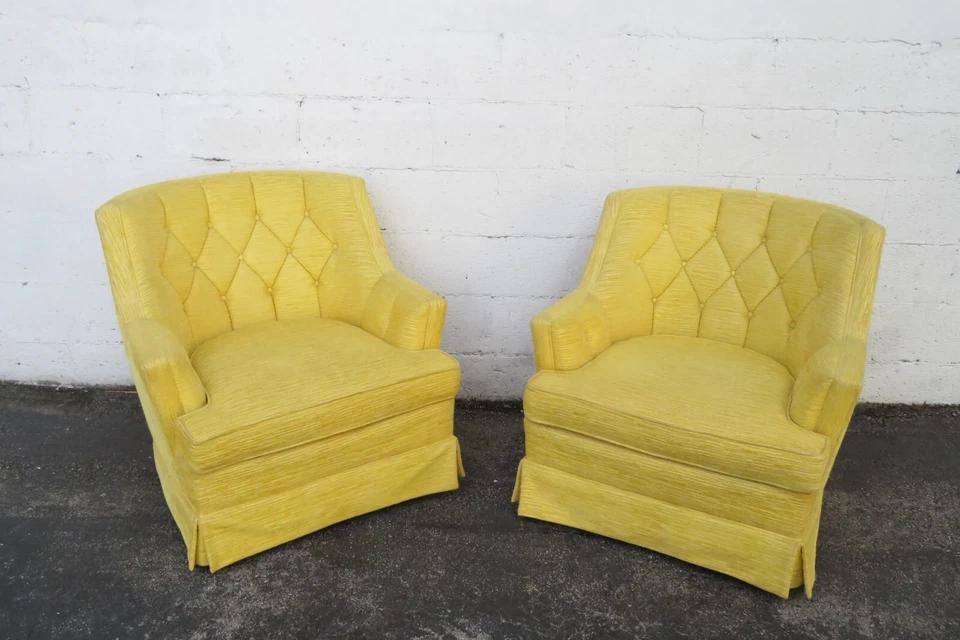 Modernage Mid Century Modern Swivel Side Chairs a Pair 5782 - Image 3 of 4