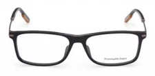 Ermenegildo Zegna EZ5185 001 Black Plastic Optical Eyeglasses Frame 57-16-145 RX