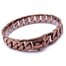 Mocha 32mm Cuban Link Dog Collar