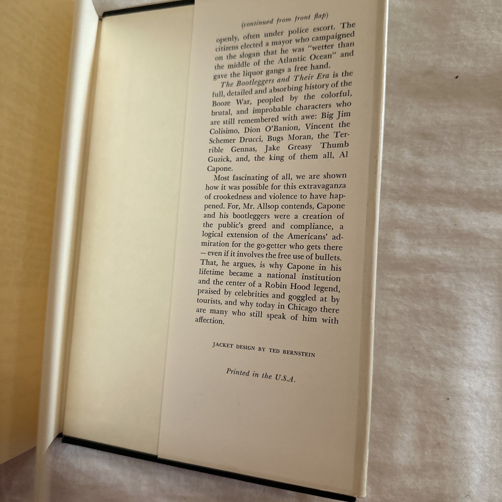 the Bootleggers and their Era Kenneth Allsop Doubleday 1961 HC Dust Jacket 1st