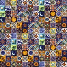 Piastrelle Messicane 5x5 cm Piccole Parete Mattonelle Patchwork 120 pezzi-Saburo