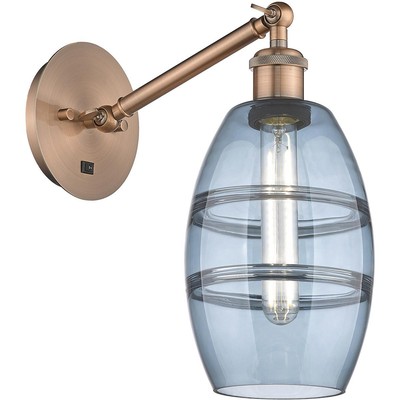 Innovations Lighting 317-1W-AC-G557-6BL Ballston Vaz Wall Sconce Antique Copper