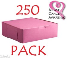 250 PINK Bakery Cookie Pastry Box 6" x 4 1/2" x 2 3/4" Made in USA Bundle Pack
