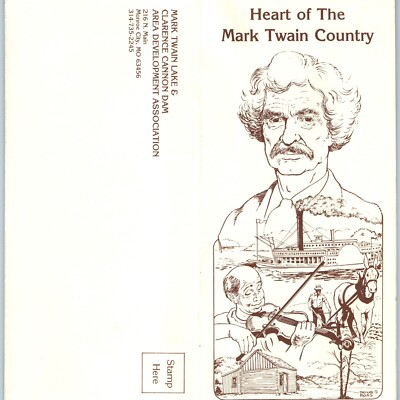 1985 NE Missouri Region Mark Twain Country Brochure Map, Photos Doug Ross Art 8E