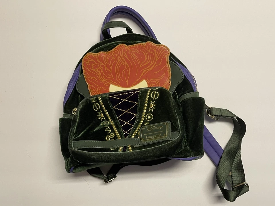 Mini Mochila Disney Loungefly Terciopelo Verde Esmeralda HocusPocus Winifred Sanderson