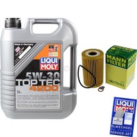 Mann Inspektionspaket 5L Liqui Moly Top Tec 5W-30 FüR BMW Z3 Roadster E36 1.9I