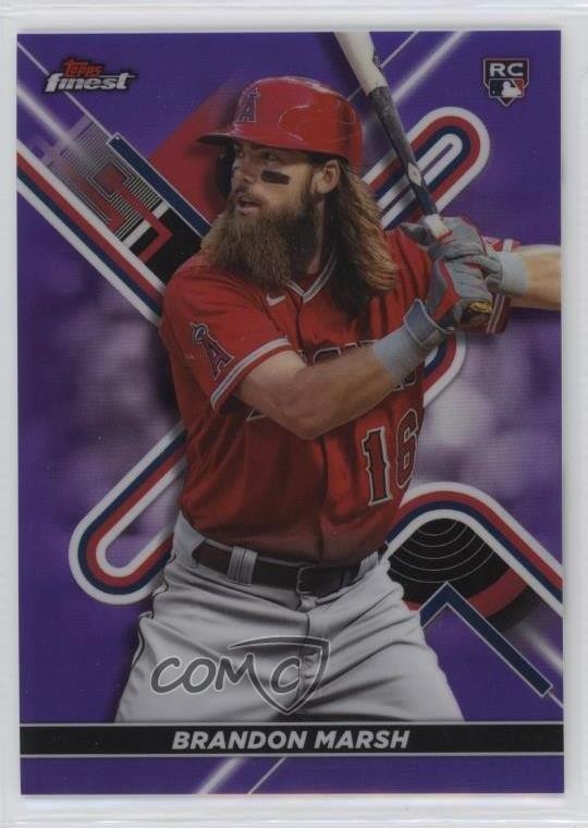2022 Topps Finest Purple Refractor 210/250 Brandon Marsh #11 y6z