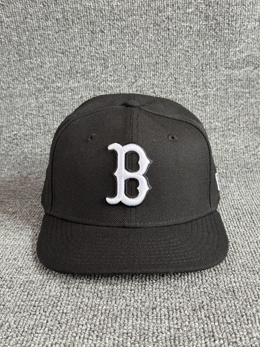 New Era Boston Red Sox Black Snapback Hat White B Logo