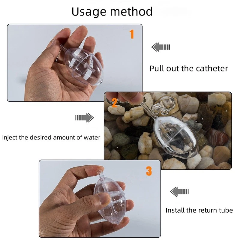 10 peças bobina flutuante de pesca bolha fundição plástico transparente oval pequeno médio grande - Imagem 3 de 4