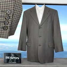 Despos Bespoke USA Made Sport Coat Mens 44L Multicolor Textured Three Buttons