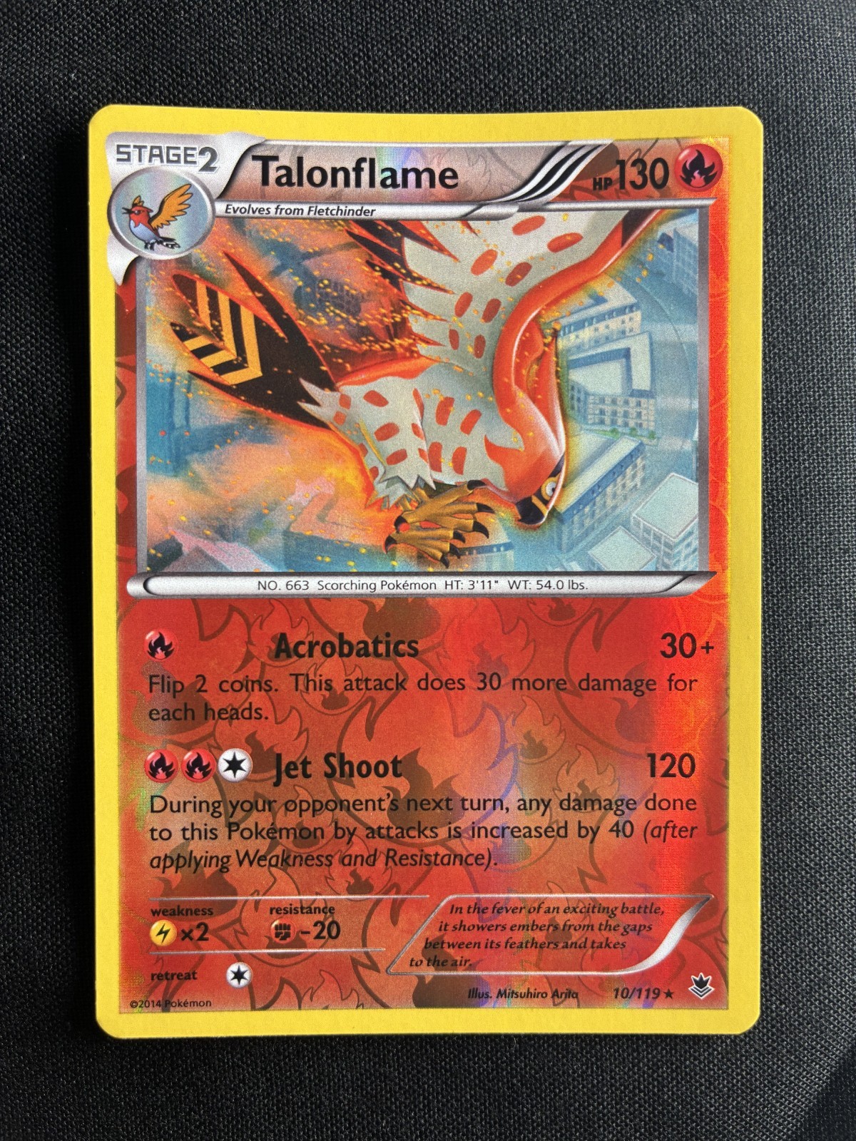 Talonflame 10/119 (NM) - Phantom Forces - Reverse Holo