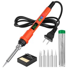 Soldering Iron Kit, 120w Led Digital Solder Iron Soldering Gun Kit, Smart
