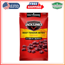 Jack Links Beef Tender Bites, Teriyaki, Half Pounder Bag - Flavorful Meat Prote