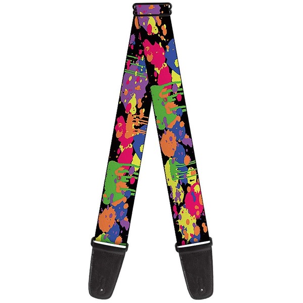 Guitar Strap - Bd Paint Splatter Black/Neon (Us Import) Acc Neu-image