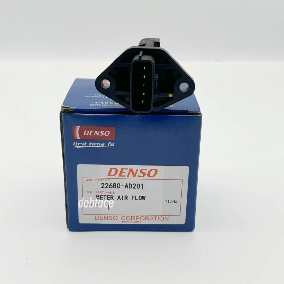 DENSO Mass Air Flow Meter Sensor 22680-AD201 For Nissan Maxima Infiniti Subaru Foto 3 de 4