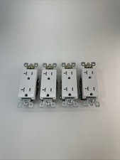 Leviton T5825-WMP 20A 125V Tamper Resistant Duplex Outlet White 4 Pack Open Box
